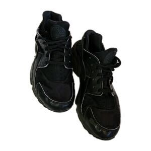 Nike Air Huarache Run Women's Size 9.5 Running Shoes Triple Black Athletic Shoe